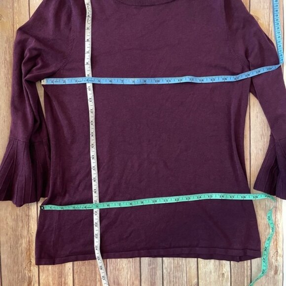 41 Hawthorn Tamzen Bell Sleeve Boatneck Sweater | Dark Purple | Medium | EUC - Picture 8 of 8